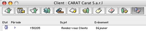 Un vnement Client dans Sage Gestion commerciale 30 Mac